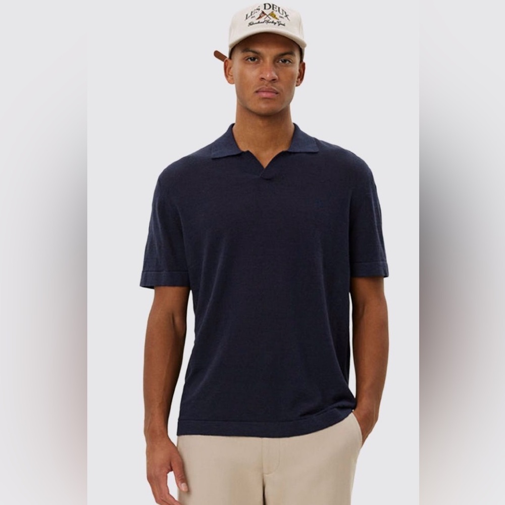 LES DEUX EMMANUEL POLO IN DARK NAVY SIZE XL - NWT